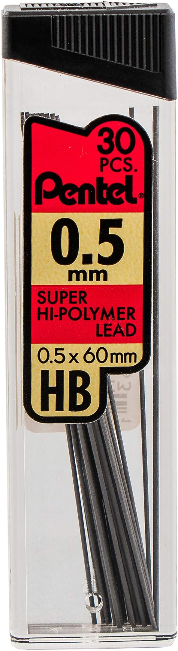 Pentel Super Hi-Polymer Refills, 0.5 mm Fine, 180 Pieces of Lead - Image 2