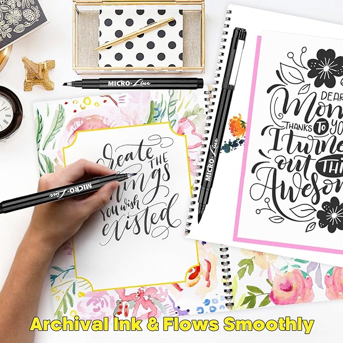 Dyvicl Hand Lettering Pens, Calligraphy Brush Pens Art Markers - Image 5
