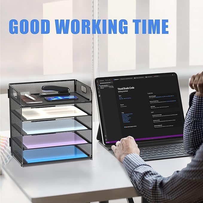 Supeasy 2 Pack 5-Tier Desk Organizer - Image 2