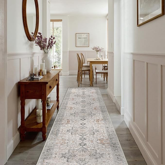 GENIMO 3x14 Runner Rugs for Hallway, Machine Washable Non Slip Vintage Rugs - Image 7