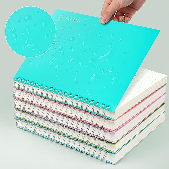 EMSHOI A5 Spiral Notebook Bullet Dotted journal, Small 5.7" X 8.22", 300 - Image 5