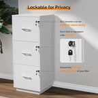 VINGLI 3 Drawer File Cabinet - Image 5