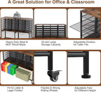 EasyPAG Rolling File Cart with 24 Slot Mail Organizer, Under Desk Storage with - Image 4