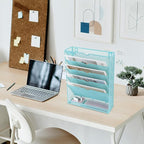 EASEPRES 6 Tier Mesh Hanging Wall File Organizer, Desk Vertical Mail Paper - Image 7