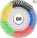Scissors Bulk 60-Pack, Taotree 8" All Purpose Scissors, Soft Comfort-Grip by Taotree