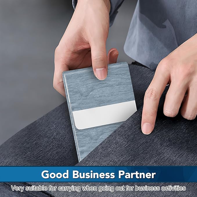 Business Card Holder with Ultra Slim Design, Business Card Case with Premium PU - Image 7