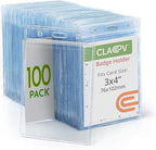 Claev Vertical Large Flexible and Tear Resistant ID Badge Holders, Conventions by Claev