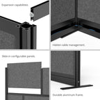Stand Up Desk Store Workflow Wide Modular Wall | 53'' x 70'' Wall | Expandable - Image 6