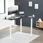 VIVO Electric Corner 63 x 47 inch L-Shaped Standing Desk, Memory Height - Image 2