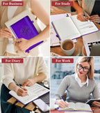 PAIBAS Lined Journal Notebook for Women Men, 160 Pages, A5 Hardcover Vintage - Image 8