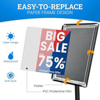 Banzoni Standing Sign Holder | Adjustable Pedestal Signage Stand - Image 5