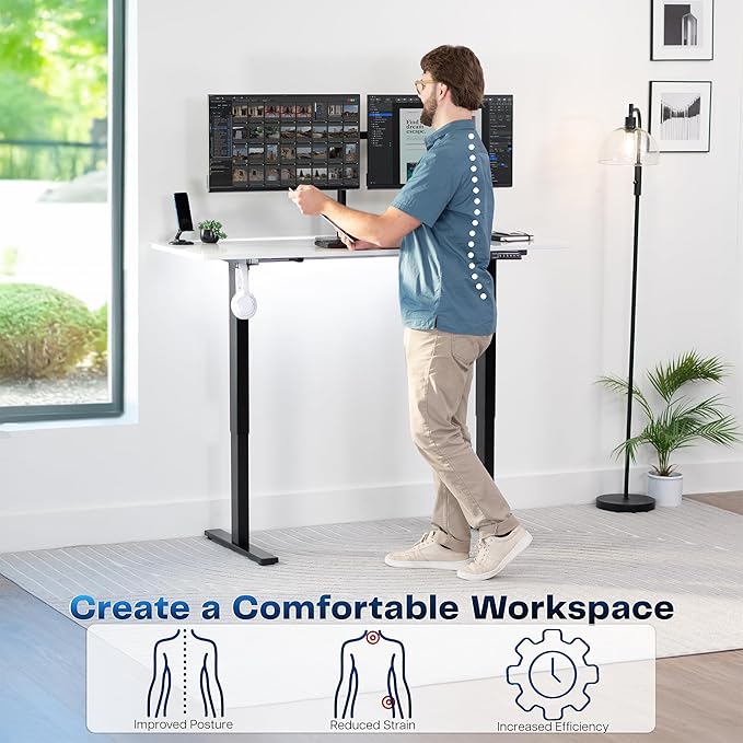 VIVO Electric Dry Erase 60 x 24 in Standing Desk, Memory Height Adjustment - Image 4