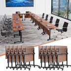 Conference Table, 55.1''Folding Conference Room Table by Unknown
