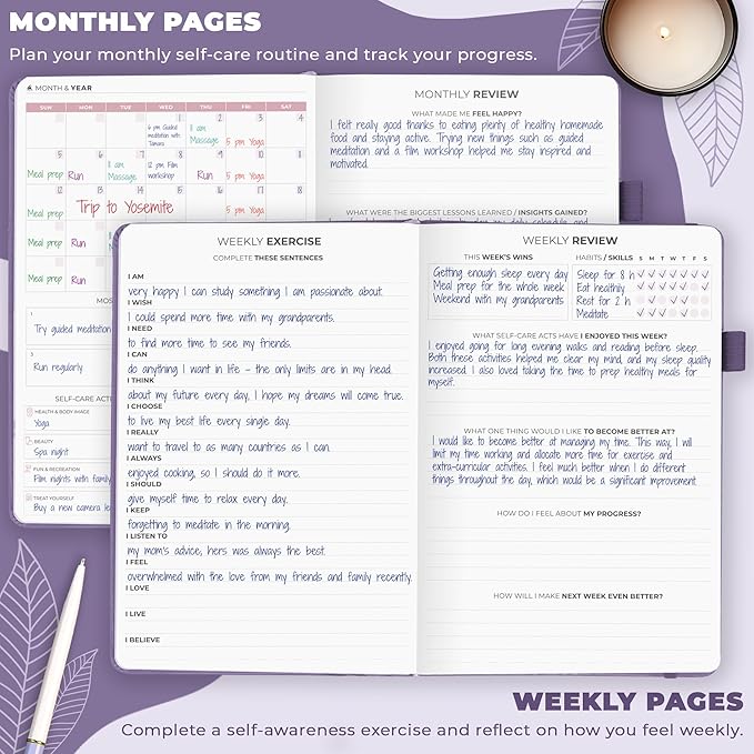 Clever Fox Self-Care Journal – Daily Reflection Notebook – Mental Health & - Image 3