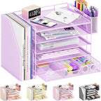 OPNICE Desk Organizer, 5-Tier Paper File Organizer by OPNICE