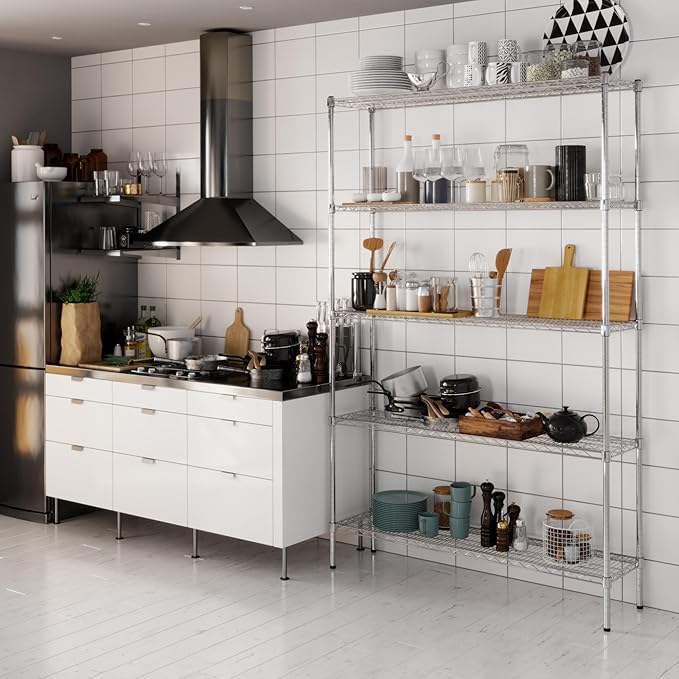 Regal Altair 14" Deep x 54" Wide x 86" Height Wire Shelving Kit | 5-Tier | NSF - Image 7