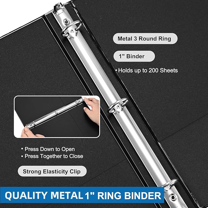1 inch 3-Ring Binder, Bulk Basic Binders - Image 4
