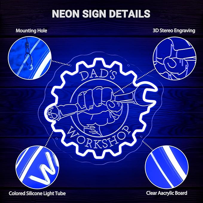 Custom Garage Neon Signs, Personalized Garage LED Signs - Image 7