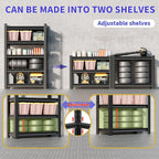hzdbhd 58.7" h garage shelving unit, 5-tier metal showing dimensions