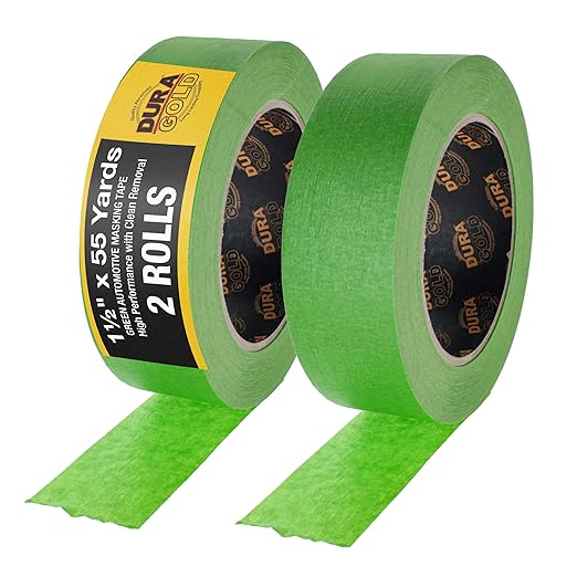 Dura-Gold Green Automotive Masking Tape 1-1/2 Inch, 2 Rolls by Dura-Gold