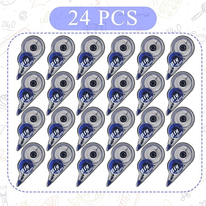 Chivao 24 Pack White Correction Tape, Classroom Correction Tape Wipe out Easy - Image 2