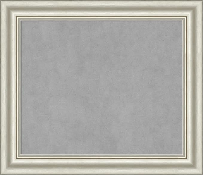 Amanti Art Silver Framed Magnetic Board 26x30 Medium Vision Board by AmantiArt