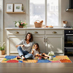 outdoor rug waterproof, washable patio runner rug for on a desk or shelf