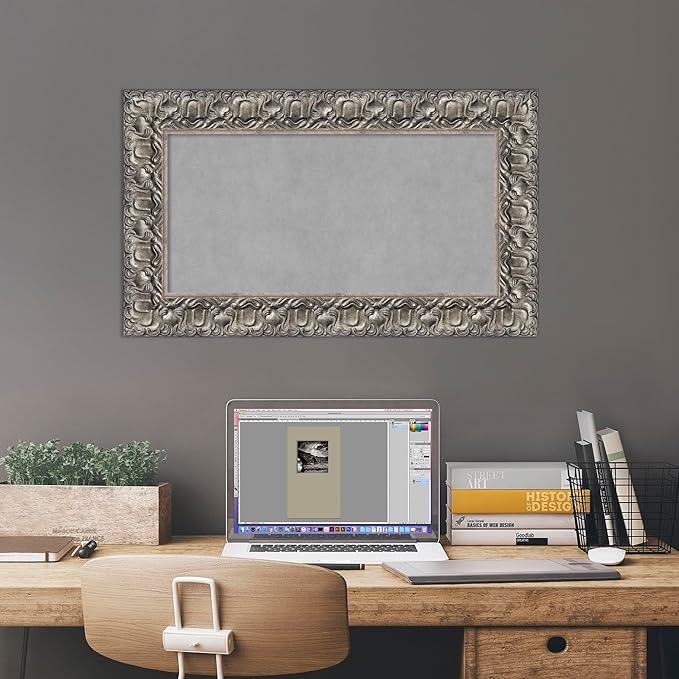 Amanti Art Silver Framed Magnetic Board 18x30 Small Vision Board - Image 5