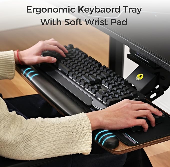 EUREKA ERGONOMIC Keyboard Tray Height Adjustable, Swivel Tilt Computer Keyboard - Image 5