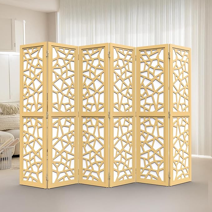 VINGLI 70'' H Room Divider, Non-Woven Fabric Privacy Screen, Indoor Partition - Image 2