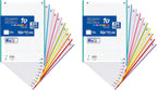 Oxford, A4 Squared Sheets, Pack of 2 Refills, Band 10 Colours, 160 Sheets, 5 x 5 Grid