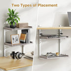 ART-GIFTREE Clamp On Desk Shelf 2-Tier, Wood Shelving Unit - Image 8