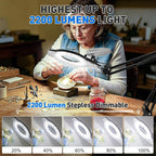 kirkas led magnifying lamp with clamp, 2,200 lumens, side view