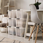 IRIS USA 32 Qt Stackable Plastic Storage Bins - Image 6