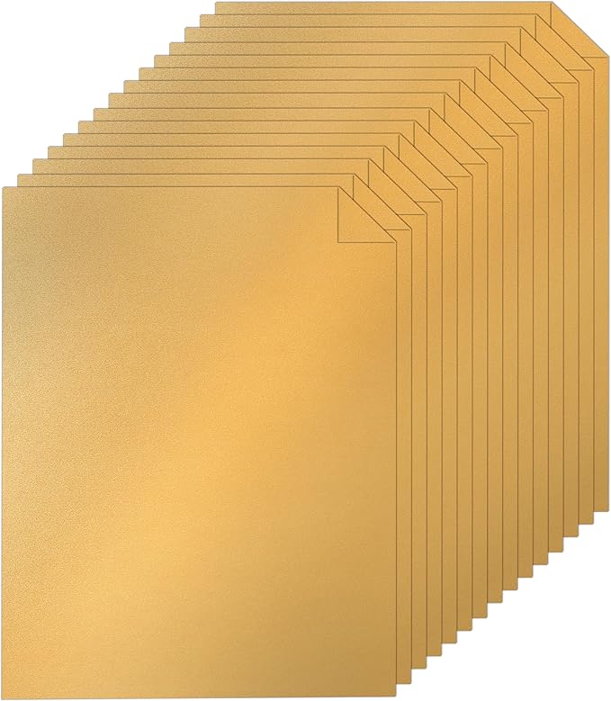 Silunkia 40 Sheets Gold Shimmer Cardstock 8.5 x 11 Certificate Paper, 75lb by Silunkia
