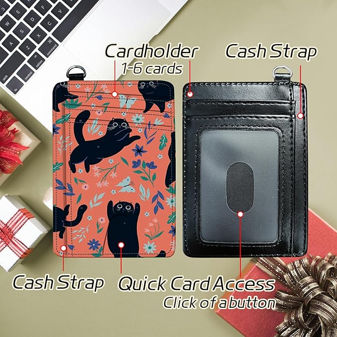 BWEGRHE Small Travel Wallets, RFID Blocking PU Leather Credit Card Holder - Image 5