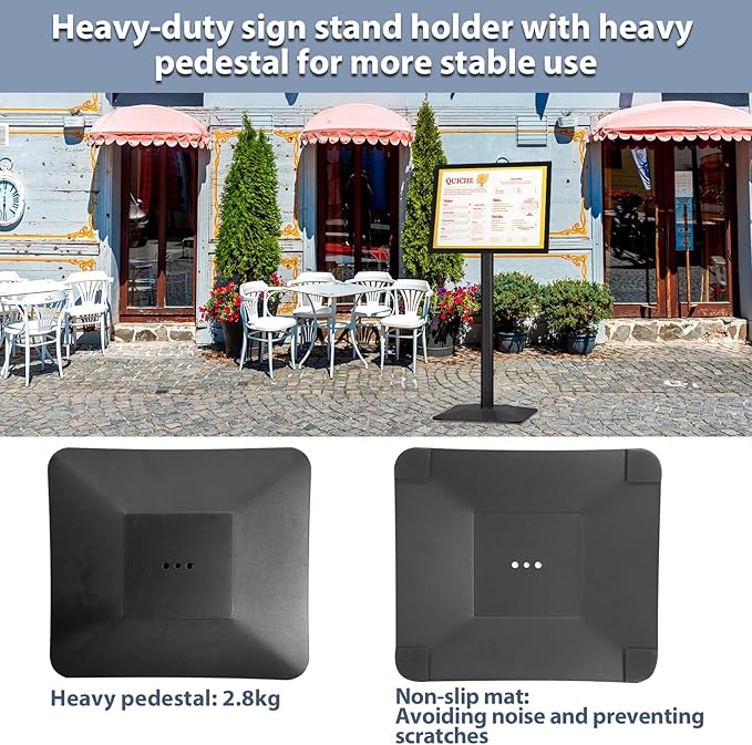 STANDNEE Heavy-duty Poster Stand Holder 11"x 17" Pedestal Floor Standing Sign - Image 7