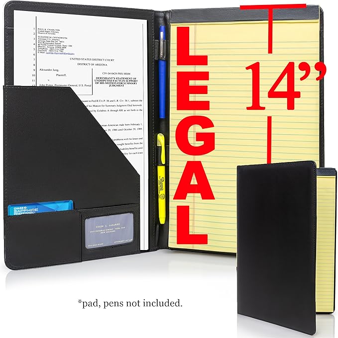 Legal Size Padfolio 8.5 x 14 Inch Portfolio Folder - Image 5