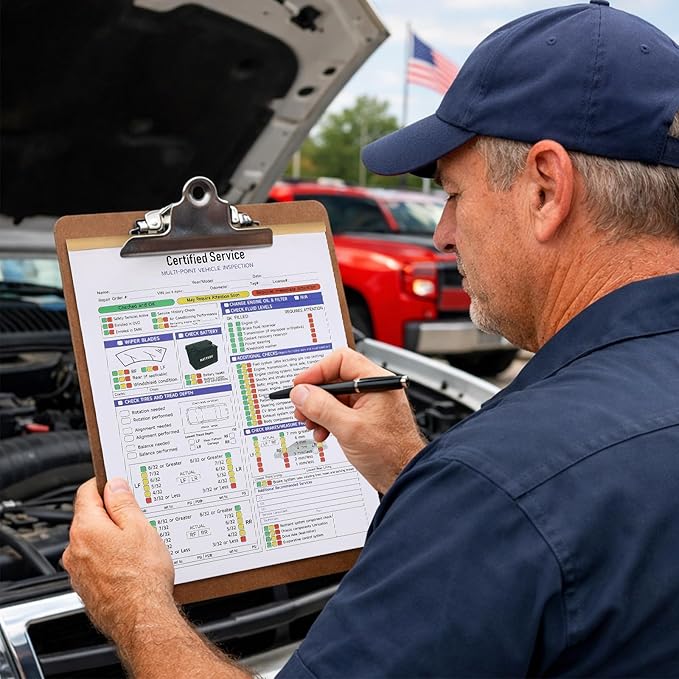 Colarr 540 Sheets 8 1/2" x 11 3/4" Multi Point Vehicle Inspection Report Form 3 - Image 4