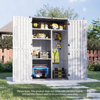 aoxun outdoor storage shed, 64 cu.ft vertical resin, view 9