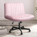 PUKAMI Criss Cross Chair with Wheels, Fabric Padded Armless Cross Legged Office by PUKAMI