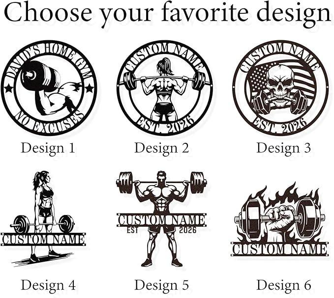 Personalized Home Gym Name Metal Sign, Custom Home Gym Decor，Custom Gym Metal - Image 2