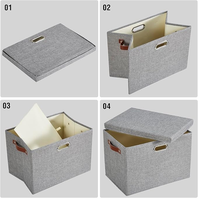 Roobyl 17" Large Collapsible Storage Bins - Image 6