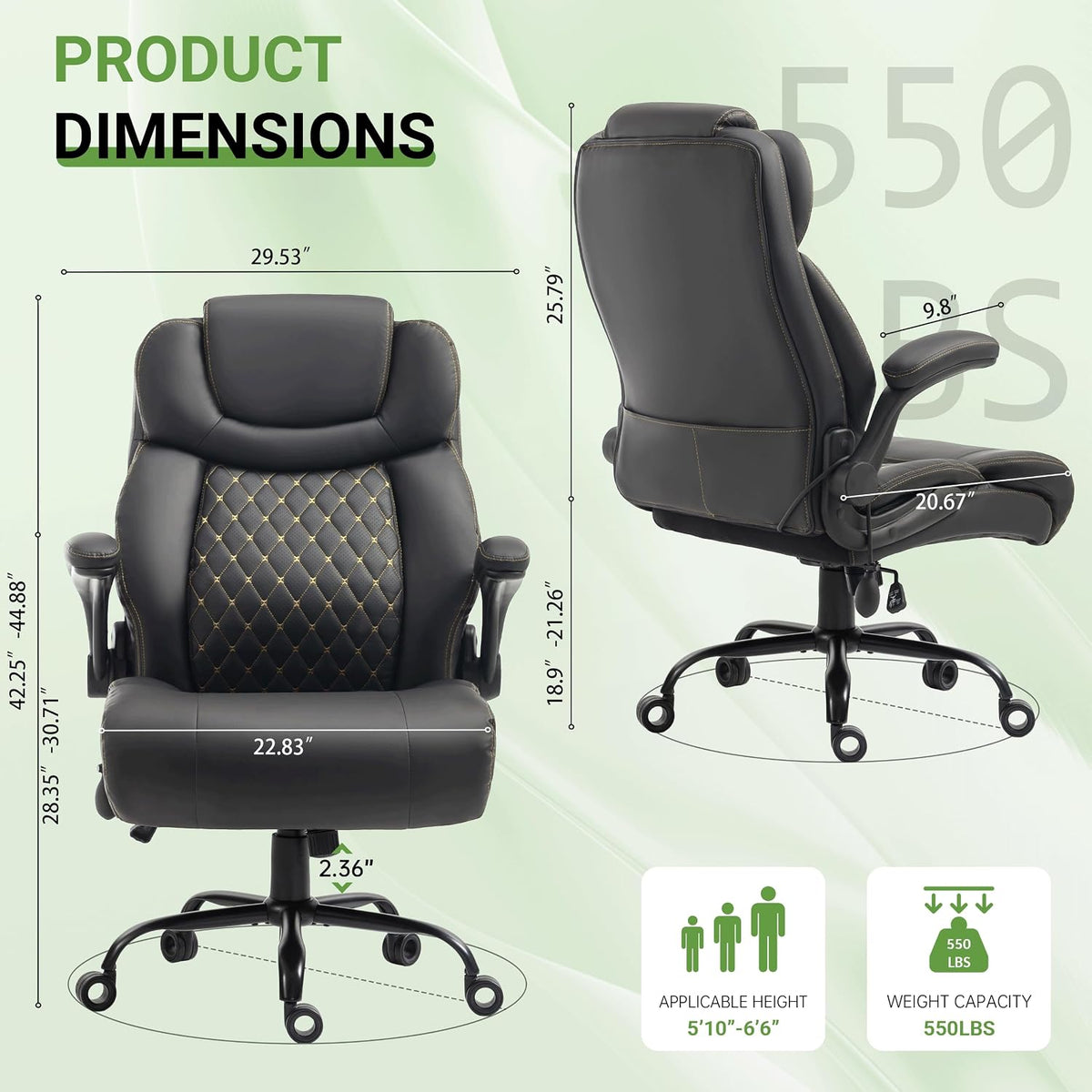 office chair, big and tall executive chair with shown in use