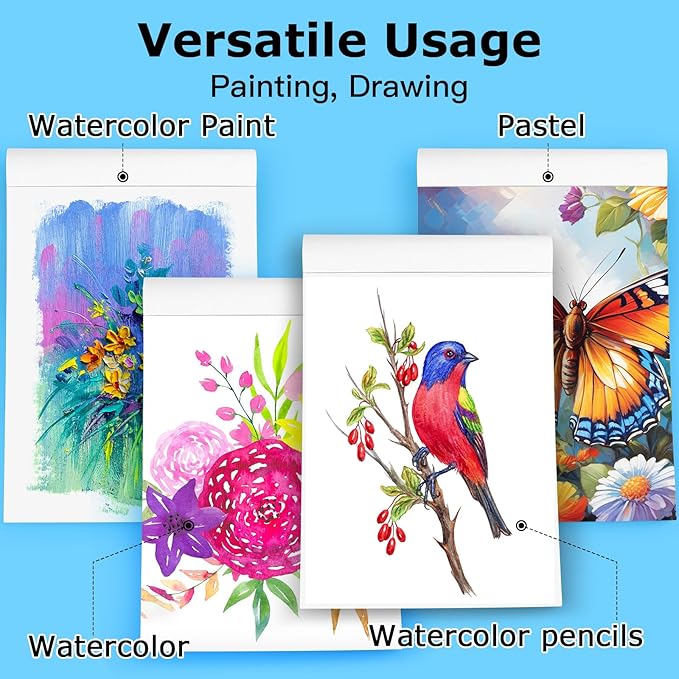Hapikalor Watercolor Paper Pad, Paper Pad, Art Journal, Arts and Crafts Supplies - Image 5