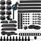 ELII 328Pcs Cable Management Kit, 8 Magnetic Cable Holder, 69Adhesive Cable by OfficeArtCraftsProducts
