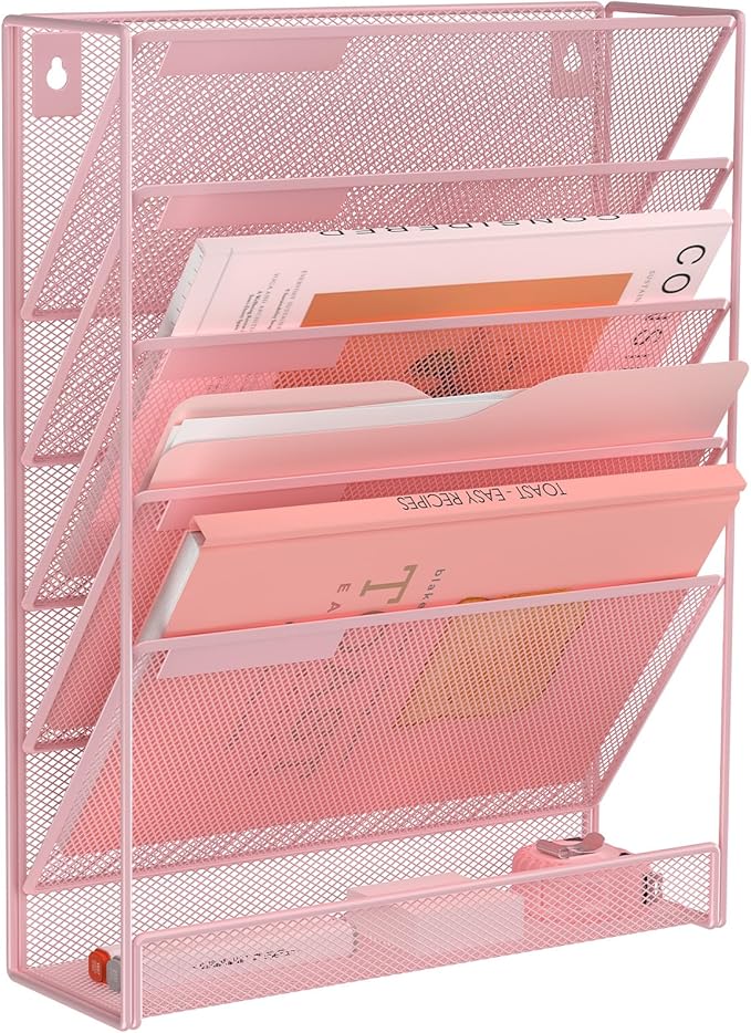 Kuntine.B 6-Tier Wall File Organizer Hanging File Organizer Cubicle Organizer by KuntineB