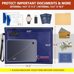 ROLOWAY Fireproof Document Bag, 6400℉ Fireproof Money Bag - Image 2