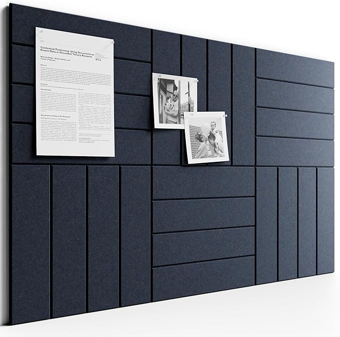 Bumusty Large Cork Board Alternative-36 x24 Felt Bulletin Board Tiles, by Bumusty