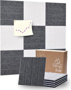 Felt Bulletin Board Wall Tiles, Modular Acoustic Panels by PebblingQ